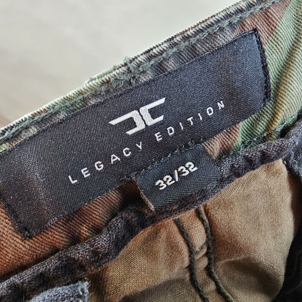 Jordan Craig Cargo Pants Mens 32x32 Camo Military Patch Distressed Streetwear - Picture 9 of 12